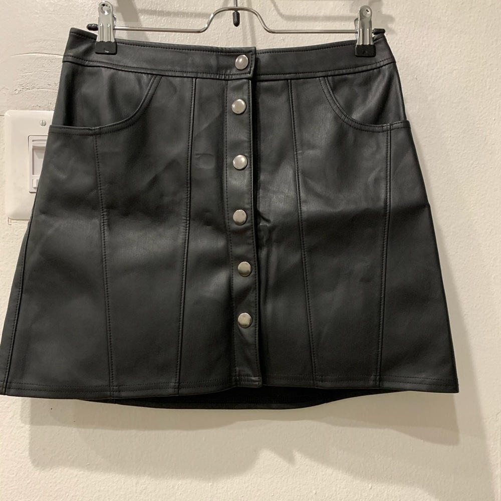 Leather black skirt from Express size 4